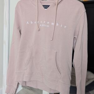 Abercrombie & Fitch Women's Light Pink Hoodie Sweater
